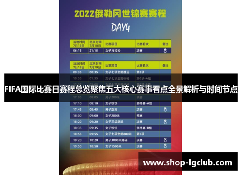 FIFA国际比赛日赛程总览聚焦五大核心赛事看点全景解析与时间节点 FIFA国际比赛日赛程总览聚焦五大核心赛事看点全景解析与时间节点