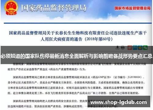 必须知道的国家队伤停最新消息全面解析与影响前瞻备战形势要点汇总